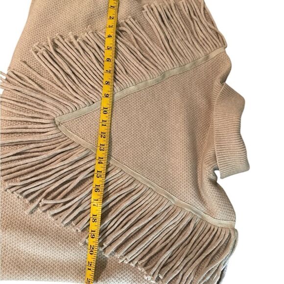 Grace + Karma Tan Turtleneck Sweater with Fringe Detail - Picture 6 of 7